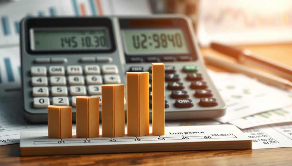A detailed illustration showcasing the accrual of interest on an unsubsidized loan. In the foreground, a meticulously rendered bar graph depicts the steady growth of the loan balance over time, the bars representing the incremental interest charged. In the middle ground, a digital calculator displays the loan details, including the principal, interest rate, and total accrued interest. The background features a blurred financial landscape, with charts, graphs, and ledgers subtly visible, conveying the broader context of personal finance. Lighting is soft and natural, creating a contemplative mood, while the camera angle is slightly elevated, giving the viewer a sense of objectivity and analysis. The overall composition guides the viewer's attention to the key elements, effectively communicating the central concept of unsubsidized loan interest accrual. A detailed illustration showcasing the accrual of interest on an unsubsidized loan. In the foreground, a meticulously rendered bar graph depicts the steady growth of the loan balance over time, the bars representing the incremental interest charged. In the middle ground, a digital calculator displays the loan details, including the principal, interest rate, and total accrued interest. The background features a blurred financial landscape, with charts, graphs, and ledgers subtly visible, conveying the broader context of personal finance. Lighting is soft and natural, creating a contemplative mood, while the camera angle is slightly elevated, giving the viewer a sense of objectivity and analysis. The overall composition guides the viewer's attention to the key elements, effectively communicating the central concept of unsubsidized loan interest accrual.