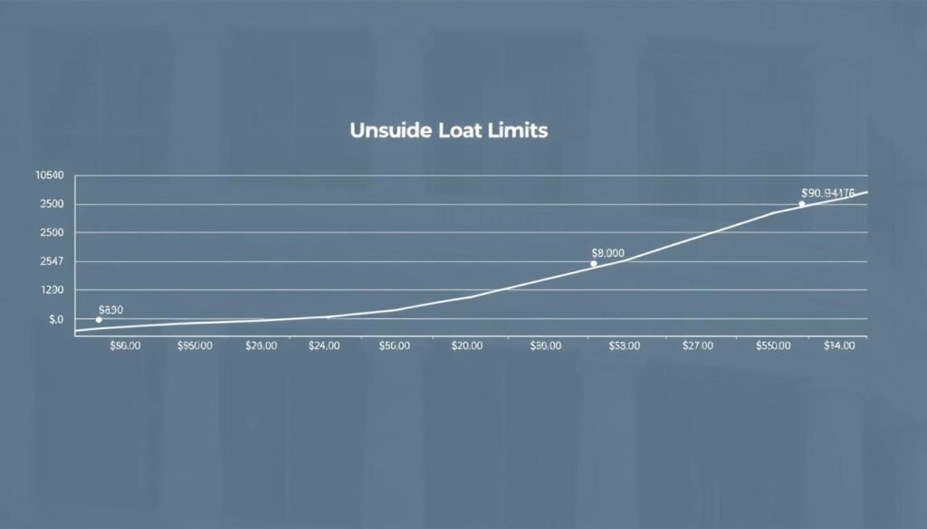 A detailed line diagram depicting the unsubsidized loan limits, showcasing the maximum borrowing capacity for individual borrowers. The diagram should have a clean, minimalist aesthetic, with crisp lines, geometric shapes, and a neutral color palette of grays, blues, and whites. The foreground should prominently feature the loan limit amounts, presented in a clear, legible manner. The middle ground should include supporting details such as labeled axes, legends, and explanatory icons. The background should provide a sense of depth and scale, with subtle grid patterns or architectural elements to reinforce the financial and institutional context. The overall mood should be one of informative clarity, conveying the key facts about unsubsidized loan limits in an accessible, visually striking manner.