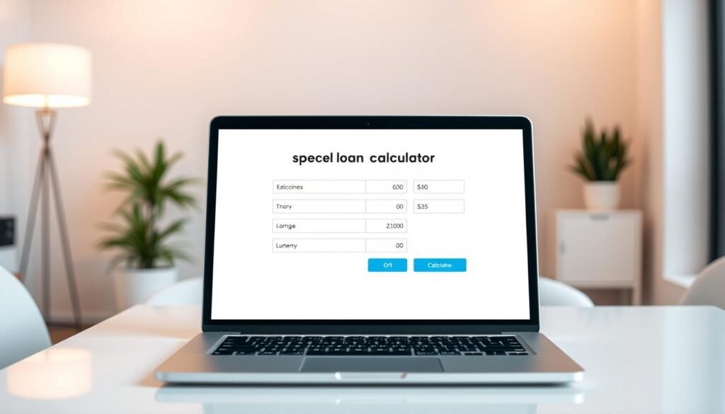A modern, minimalist personal loan calculator displayed on a sleek, silver laptop against a backdrop of a simple, clean office space. The calculator interface is clearly visible, with intuitive input fields and a prominent "Calculate" button. Soft, diffused lighting creates a warm, professional atmosphere, drawing the viewer's attention to the key details. The overall scene conveys a sense of efficiency, practicality, and trustworthiness - qualities that would appeal to someone seeking information on signature loans and lenders. A modern, minimalist personal loan calculator displayed on a sleek, silver laptop against a backdrop of a simple, clean office space. The calculator interface is clearly visible, with intuitive input fields and a prominent "Calculate" button. Soft, diffused lighting creates a warm, professional atmosphere, drawing the viewer's attention to the key details. The overall scene conveys a sense of efficiency, practicality, and trustworthiness - qualities that would appeal to someone seeking information on signature loans and lenders.