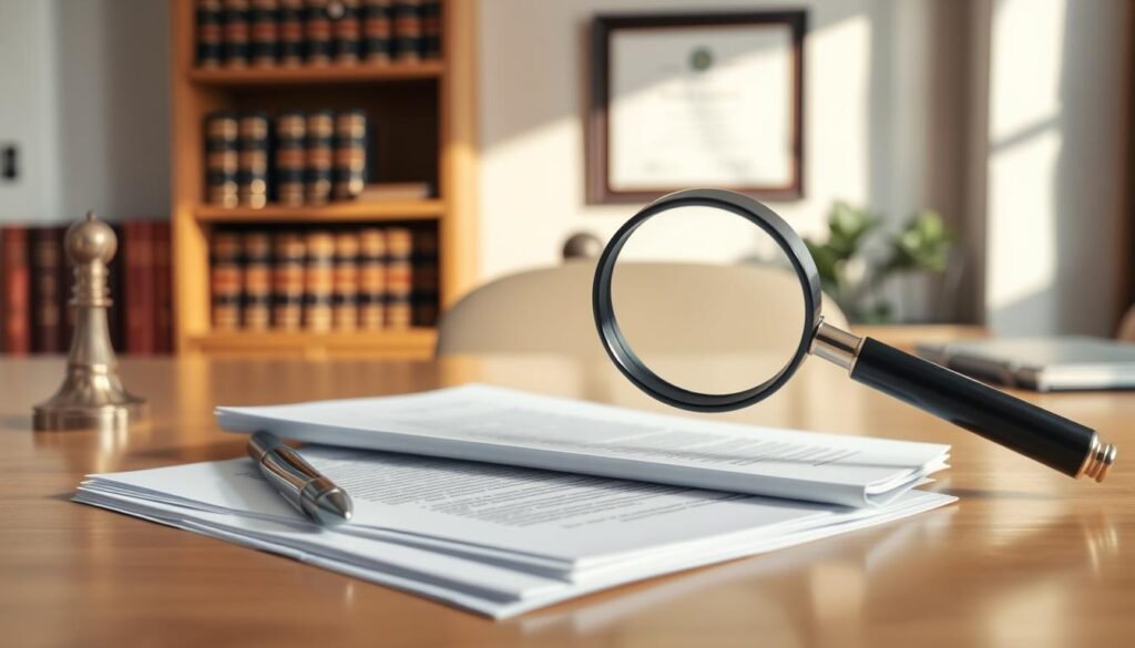 A pristine, well-lit office desk with a metal fountain pen, a stack of crisp documents, and a magnifying glass carefully examining the fine print. In the background, a wooden bookshelf with leather-bound volumes and a framed diploma on the wall, conveying an atmosphere of professionalism and financial expertise. Soft, directional lighting casts subtle shadows, highlighting the details of the desk setup and creating a sense of depth and dimension. The overall mood is one of careful consideration and attention to detail, reflecting the importance of understanding the terms and conditions of a signature loan. A pristine, well-lit office desk with a metal fountain pen, a stack of crisp documents, and a magnifying glass carefully examining the fine print. In the background, a wooden bookshelf with leather-bound volumes and a framed diploma on the wall, conveying an atmosphere of professionalism and financial expertise. Soft, directional lighting casts subtle shadows, highlighting the details of the desk setup and creating a sense of depth and dimension. The overall mood is one of careful consideration and attention to detail, reflecting the importance of understanding the terms and conditions of a signature loan.