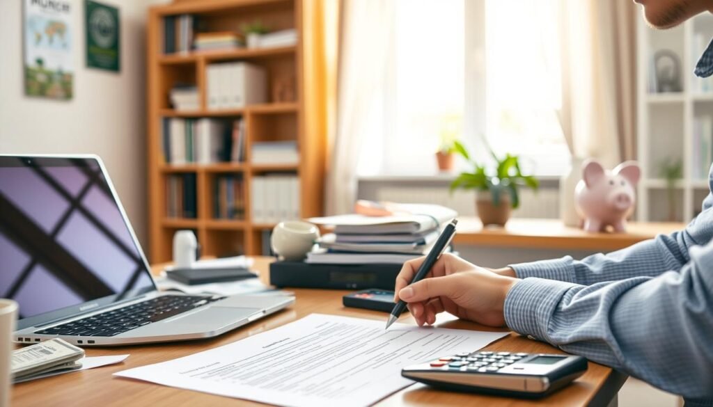 A well-lit, real-world scene depicting the common uses of signature loans. In the foreground, a person signing loan documents on a desk, with a laptop, pen, and calculator nearby. In the middle ground, various financial items like bills, receipts, and a piggy bank. In the background, a bookshelf with personal finance books and a window letting in natural light. The scene conveys a sense of responsible financial management and decision-making around signature loans and their practical applications. A well-lit, real-world scene depicting the common uses of signature loans. In the foreground, a person signing loan documents on a desk, with a laptop, pen, and calculator nearby. In the middle ground, various financial items like bills, receipts, and a piggy bank. In the background, a bookshelf with personal finance books and a window letting in natural light. The scene conveys a sense of responsible financial management and decision-making around signature loans and their practical applications.